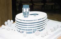 Model radnice. Autorem projektu je Ing. arch. Milo� Haase