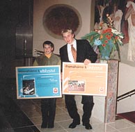 Remigius Machura spolu s Jind�ichem Pansk�m. Oba byli za�azeni do projektu "Vzd�l�v�n�m a sportem proti drog�m".
