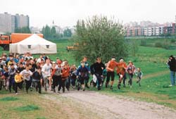 Na startu lo�sk�ho B�hu Terryho Foxe v Praze 13