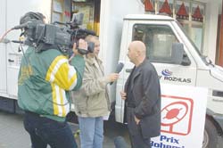 P�i nat��en� po�adu �esk� televize "Dobr� jitro"